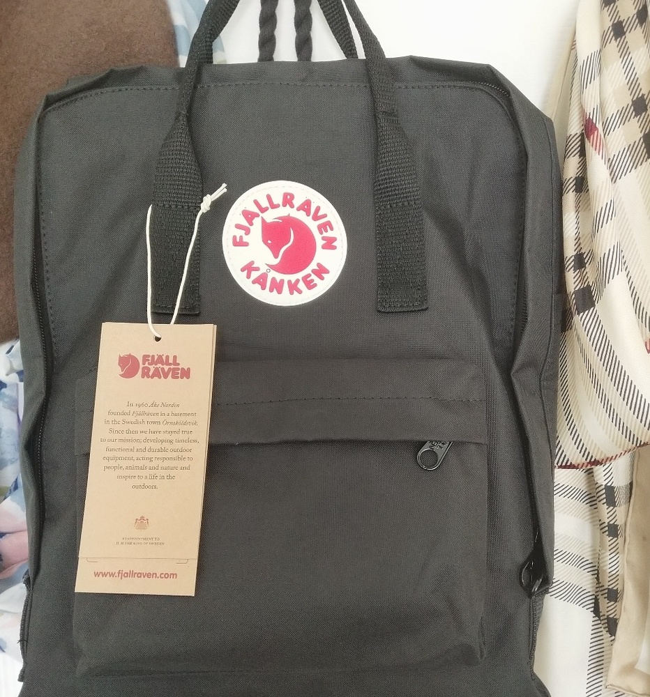 Black Fjallraven Kanken Backpack